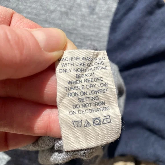 Men’s Gray and Navy Henley Shirt - Picture 4 of 5